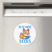 Niedlich Corgi Dog Reading Magnet (In Situ (Geschirrspüler))