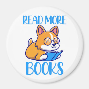 Niedlich Corgi Dog Reading Magnet