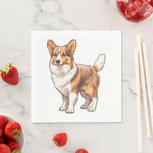 Niedlich Corgi Dog Serviette (Beispiel)