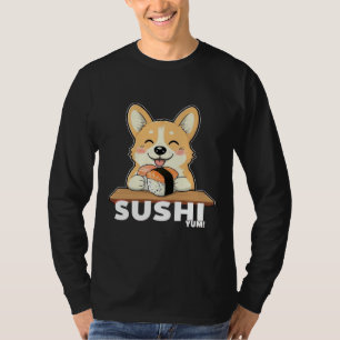 Niedlich Corgi Eating Sushi - Kawaii Food Lover De T-Shirt