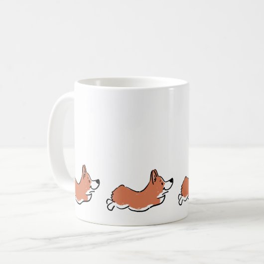 Niedlich Corgi Einfache Tasse (Vorderseite Links)