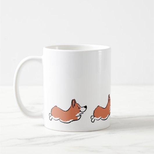 Niedlich Corgi Einfache Tasse (Links)