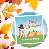 Niedlich Corgi Erntedank Custom Party Serviette