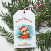 Niedlich Corgi Frohe Weihnachten Geschenkanhänger