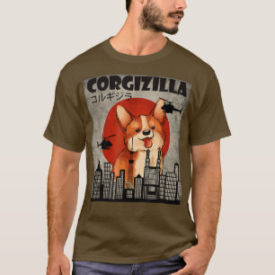 Niedlich Corgi , Funny CorgiZilla , japanischer St T-Shirt