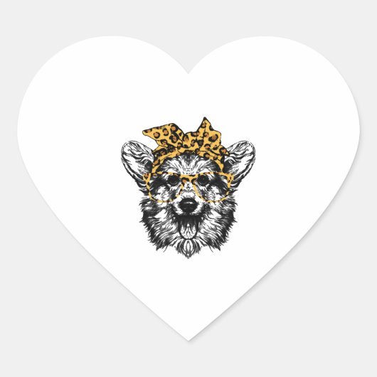 Niedlich Corgi Funny Dog Lover Geschenk Herz-Aufkleber (Vorderseite)