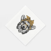Niedlich Corgi Funny Dog Lover Geschenk Serviette (Ecke)
