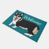 Niedlich Corgi Fußmatte (Schrägansicht)