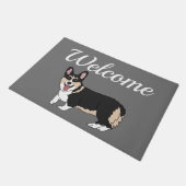 Niedlich Corgi Fußmatte (Schrägansicht)