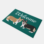 Niedlich Corgi Fußmatte (Schrägansicht)