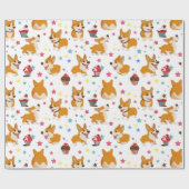 Niedlich Corgi Geschenkpapier (Flach)