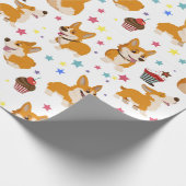 Niedlich Corgi Geschenkpapier (Ecke)