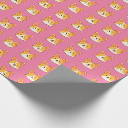 Niedlich Corgi Geschenkpapier (Ecke)