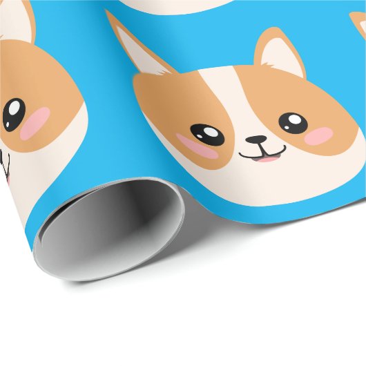 Niedlich Corgi Geschenkpapier (Rolleneckpunkt)