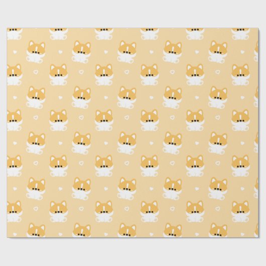 Niedlich Corgi Geschenkpapier (Flach)