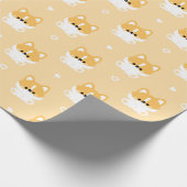 Niedlich Corgi Geschenkpapier (Ecke)