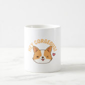 Niedlich Corgi Hey Corgeous Funny Kaffeetasse (Mittel)