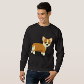 Niedlich Corgi Hintern Sweatshirt (Vorne ganz)
