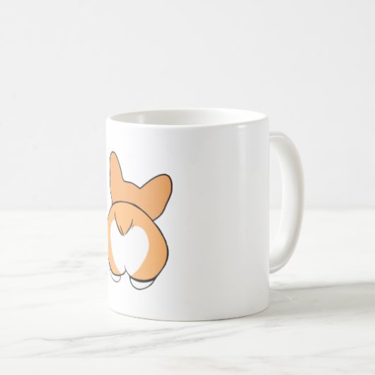 Niedlich Corgi Hintern Tasse (VorderseiteRechts)