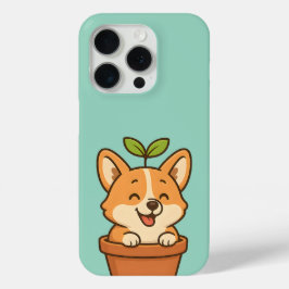 Niedlich Corgi in Pflanze Pot - Kawai Dog Telefonf Case-Mate iPhone Hülle