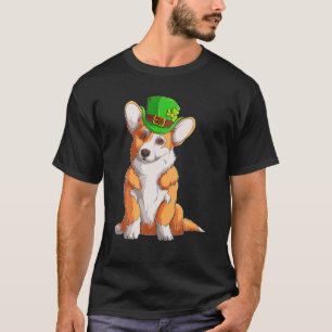 Niedlich Corgi Irish Pub Clover Lover St Patrick's T-Shirt
