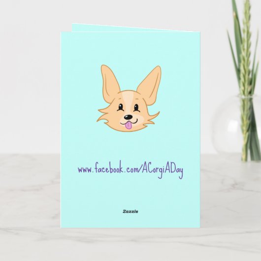 Niedlich Corgi Karte (Rückseite)