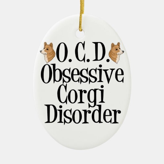 Niedlich Corgi Keramik Ornament (Vorne)