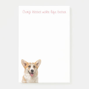 Niedlich Corgi Kisses Puppy Dog Lover Post-it Klebezettel