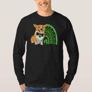 Niedlich Corgi Leprechaun Rainbow Kleeblatt St Pat T-Shirt