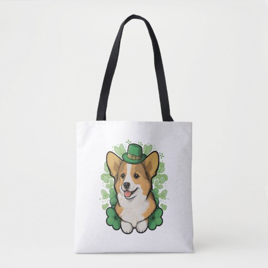 Niedlich Corgi Lover Kleeblatt Happy St Patricks D Tasche (Vorderseite)