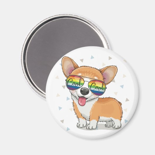 Niedlich Corgi Magnet (Vorderseite/Rückseite)