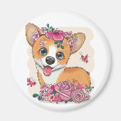 Niedlich Corgi Magnet (Vorne)