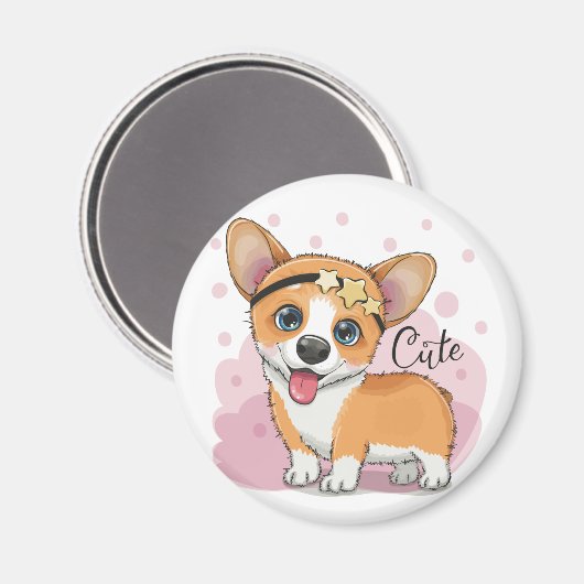 Niedlich Corgi Magnet (Vorderseite/Rückseite)