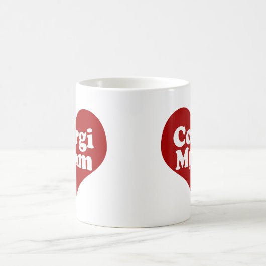 Niedlich Corgi Mama Rotes Herz Kaffeetasse (Mittel)