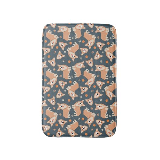 Niedlich Corgi Muster Badematte (Vorderseite Vertikal)