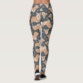 Niedlich Corgi Muster Leggings (Rückseite)