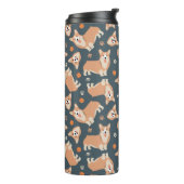 Niedlich Corgi Muster Thermosbecher (Nach links gedreht)