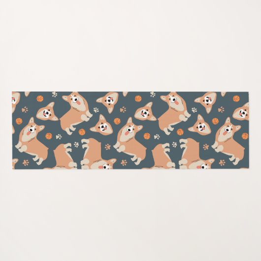Niedlich Corgi Muster Yogamatte (Rückseite (Horizontal))