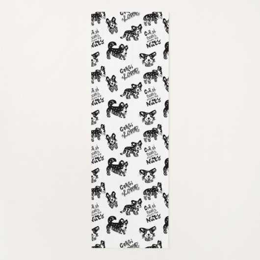 Niedlich Corgi Muster Yogamatte (Vorderseite)