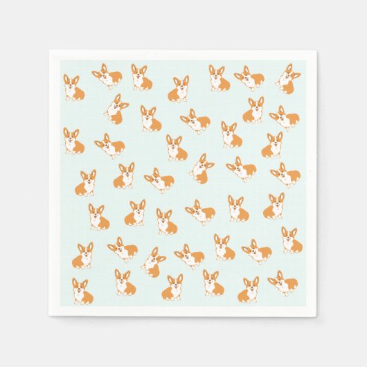 Niedlich Corgi Paper Napkins Serviette (Vorderseite)