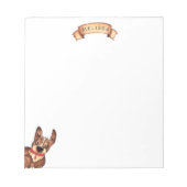 Niedlich Corgi | Personalisierter Editor Notizblock (Vorderseite)