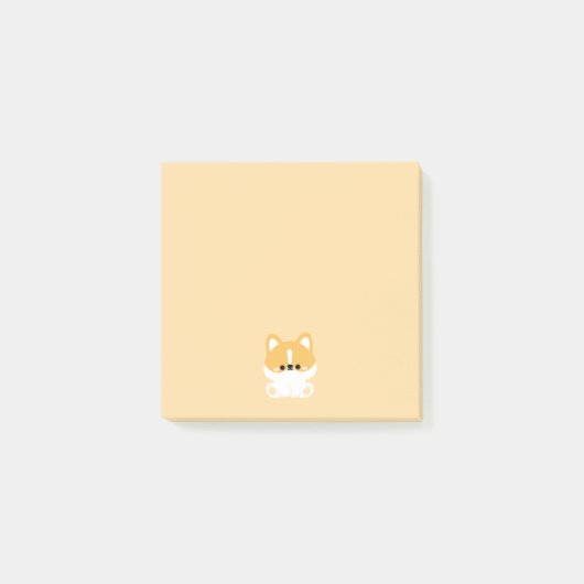 Niedlich Corgi Post-it Klebezettel (Vorderseite)