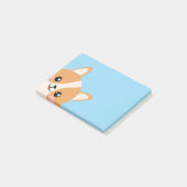 Niedlich Corgi Post-it Klebezettel (angewinkelt)