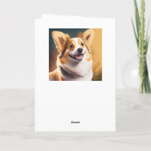 Niedlich Corgi Pun Birthday Karte (Rückseite)