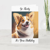 Niedlich Corgi Pun Birthday Karte (Vorderseite)