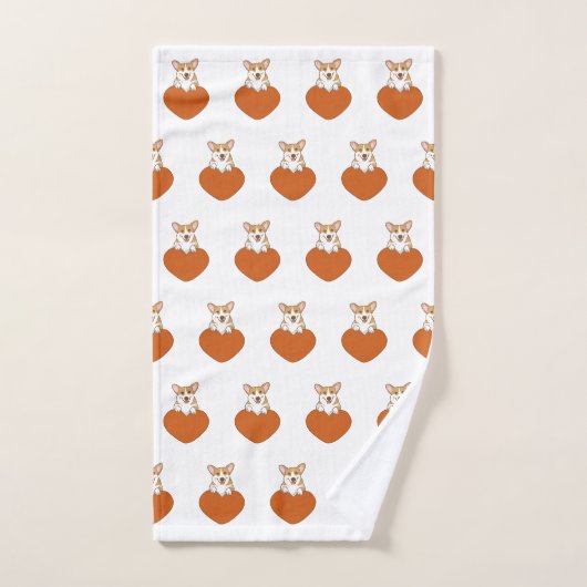 Niedlich Corgi Puppy Dog Badhandtuch Set (Handtuch)