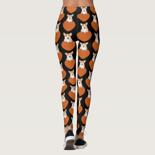 Niedlich Corgi Puppy Dog Leggings (Rückseite)