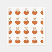 Niedlich Corgi Puppy Dog Serviette (Vorderseite)