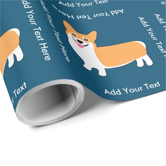 Niedlich Corgi Puppy Geschenkpapier (Rolleneckpunkt)