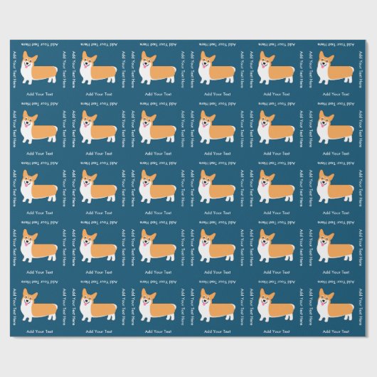 Niedlich Corgi Puppy Geschenkpapier (Flach)